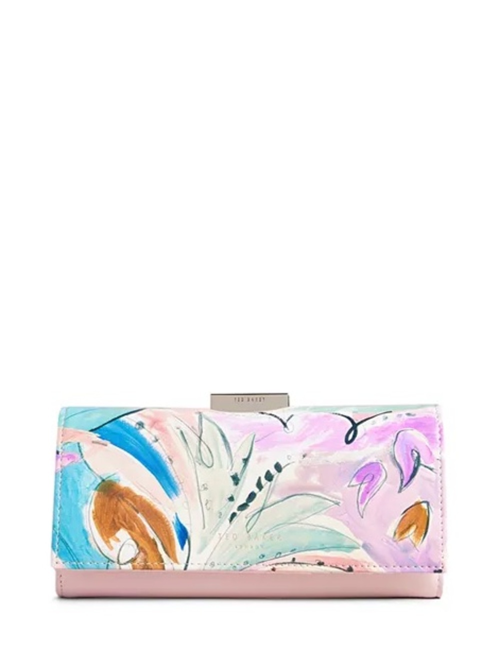 NWT Ted Baker London Arta Summer Bloom Wallet Clutch Watercolor Floral Pink